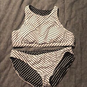 Reverseable two piece bathing suit